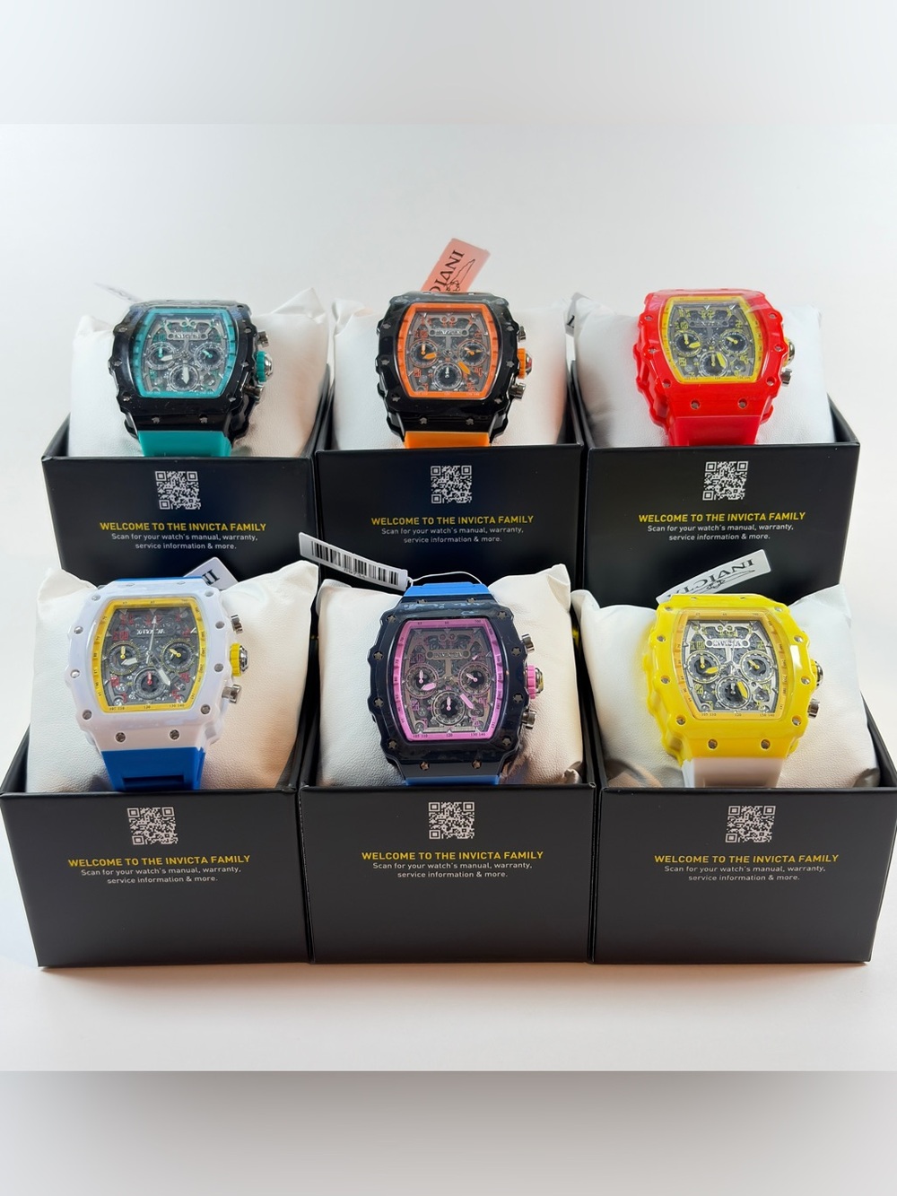 Invicta Racing 6 Watch Lot 44mm Men's 69729 69730 69732 69734 69737 69740 - NWT